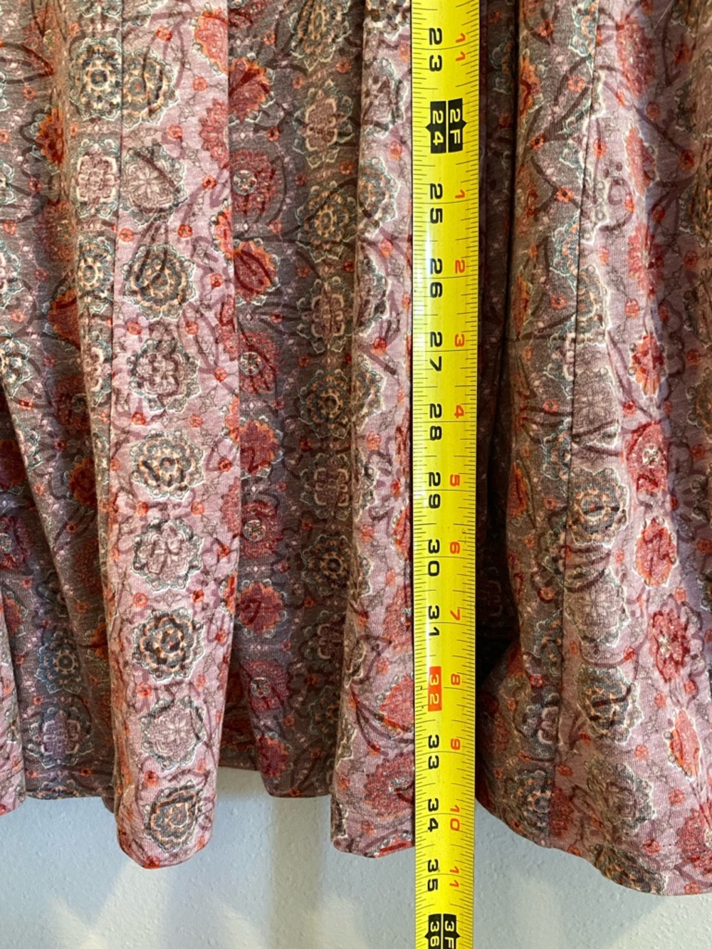Coldwater Creek Floral Gored Midi Skirt 2X Lined Boho Cottagecore Paisley Plus - Picture 7 of 9